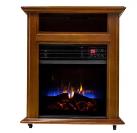 Qf4561rrc Comfort Glow Mobile Electric Fireplace 5120 Btus Heats Up To 1000 Sq Ft