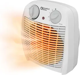 Comfort Zone 070792000434 Indoor Space Heater With Adjustable Thermostat Fan Forced Electric