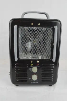 125038 Comfort Zone Compact Electric Utility Space Heater Personal Fan Black Cz798