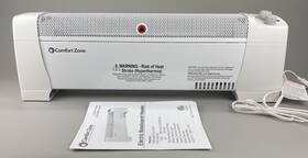 Comfort Zone 313042565513 Electric Baseboard Space Heater With Adjustable Thermostat Dent-proof End Panel