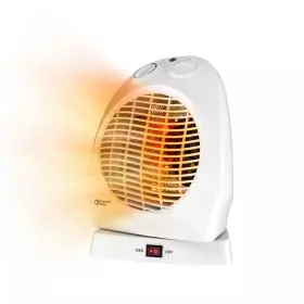 Comfort Zone 744110675382 750/1 500-watt Ceramic Electric Portable Heater With Thermostat In White