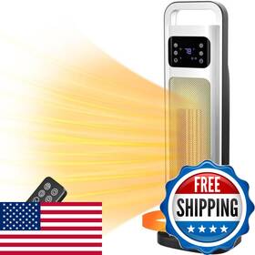 Comfort Zone B0d5j6kdcq 26 Oscillating Digital Tower Heater Portable Ceramic Space
