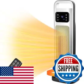 B0d5j6kdcq Comfort Zone 26 Oscillating Digital Tower Heater Portable Ceramic Space