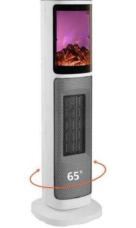 Comfort Zone Cz12806 25 Inch Oscillating Tower Space Heater With 3d Flame And Remote Control