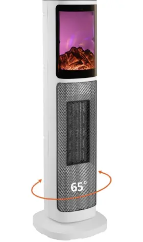 Cz12806 Comfort Zone 25 Inch Oscillating Tower Space Heater With 3d Flame And Remote Control