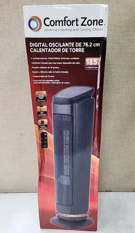 Cz12824 Comfort Zone New 30 Inch Oscillating Tower Space Heater With Remote Control