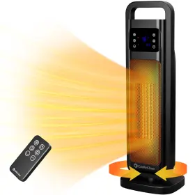 Cz12835 Comfort Zone 26-inch 1500w Tower Space Heater For Indoor Use Remote Control A