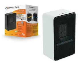 Cz410as Comfort Zone Milkhouse Portable Electric Heater 30 Sq Ft Ceramic White