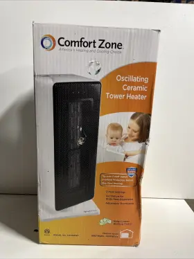 Cz430wt Comfort Zone Heat Oscillating Ceramic Thermostat Tower Electric Heater Model