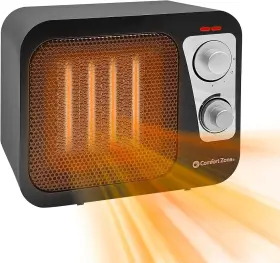 Cz470bkb-eu Comfort Zone Space Heaters For Indoor Use Portable 750/1 500-watt Black