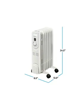 Cz7007j Comfort Zone Cz7007 1200 Watt Electric Oil-filled Radiant Radiator Heater