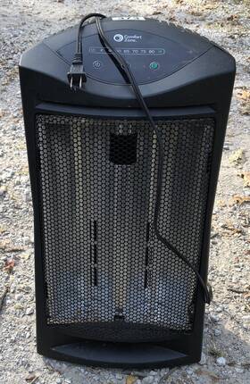 Comfort Zone Czqtv007ebk Electric Portable Space Heater 1500w Quartz