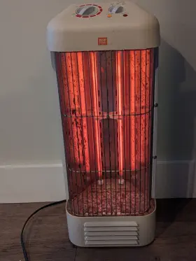 Czqtv8 Comfort Zone Deluxe Dual Quartz Heater White With Fan