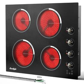 Cooksir Csc-d460100-us 24 Inch Electric Cooktop - 4 Burner Built-in 22.05 X19.3 Glass Ceramic Stov