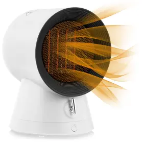 E389wh-nca5425 Costway 1500w Portable Ptc Ceramic Space Heater Home Electric Desktop Heating Fan White