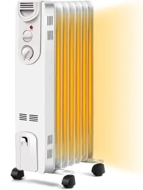 Ep22610 Costway 1500w Electric Oil Filled Radiator Space Heater Thermostat Room 3 Heat Settings