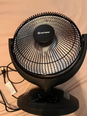 Ep22613 Costway Electric Parabolic Oscillating Dish Heater With Timer Safety Shut-off Home Office