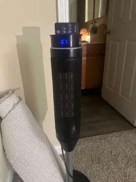 Ep24700 Costway 1500w Portable Oscillating Ceramic Pedestal Heater With Timer Remote Control