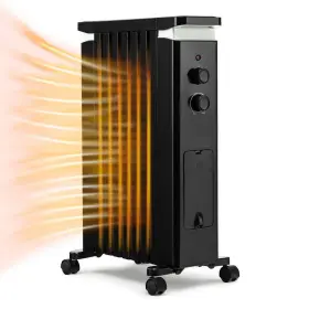 F1w-10nh82u1-mw Costway Oil Filled Radiator Heater Space With Heat Settings 1500-watt Black