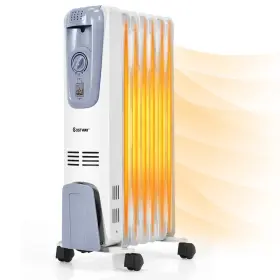 Ghm0473 Costway 1500-watt Electric Oil-filled Radiator Space Heater 7-fin Thermostat Room