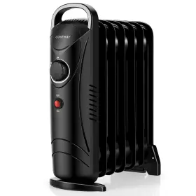 Hcst09112 Costway 700w Portable Oil Heater With Adjustable Thermostat And 120 Sq.ft Heating Range