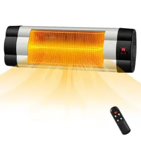 Us-2fp10071us Costway Wall-mounted Electric Heater 1500w Infrared Patio With Remote Control