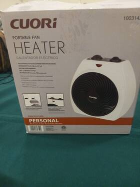 Cuori 1003142622 Curriculum Portable Fan Heater 1500 Watts Personal Room Size
