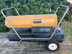 3e219c Dayton 150 000 Btu Oil Fired Torpedo Heater Kerosene Diesel
