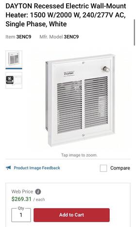 Dayton 3enc9a Heater
