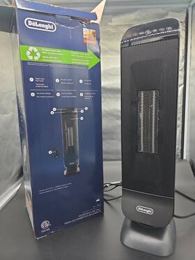 Delonghi 41732-b Hfx25s15l 1500w Ceramic Tower Heater Digital Eco Remote Oscillating