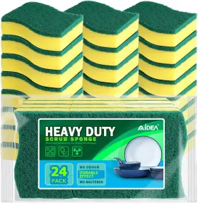 Sponge-24count Delonghi Ai-jlc1915 Heavy Duty Scrub Cleaning Sponge Stink-free Effor