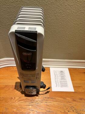Delonghi Ew0507 Safeheat Electric Oil-filled Radiator 1500w Space Heater