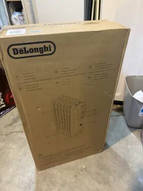 Ew7707cm-6a Delonghi White 1500-watt Oil-filled Radiant Compact Space Heater. 20% Efficient