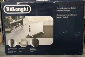 Hsx4315e Delonghi 1500-watt White Slim Style Digital Convection Panel Heater With Fan