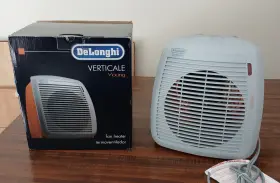 Hvy10300r Delonghi Verticale Young Fan Heater Orange/grey 1500w