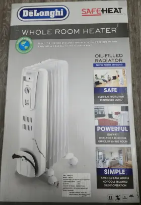 Tr0715l Delonghi New Sealed Safeheat 1500woil-filled Radiator Space Heater