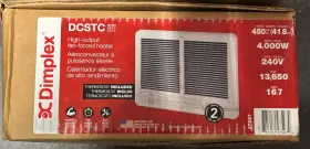 Dcstc402tw Dimplex 47527 4000-watt 240-volt Forced Air Heater Wall Mount