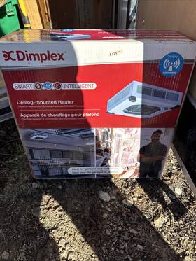 Dimplex Rch5031cxw Ceiling Mount 5000w Electric Heater With Remote Control Rch5031cxwmodf