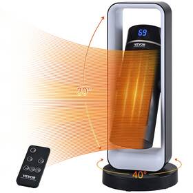 Doba 840349965475 Electric Space Heater With Thermostat Remote Control 1000w/1500w 2-level