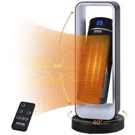 1500w Doba 840349965475 Electric Space Heater With Thermostat Remote Control 1000w/1500w 2-level