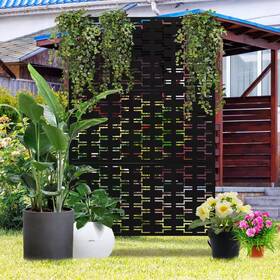 Dovelina 726084383821 72 Inch H X 47 W Galvanized Steel Metal Wall Sculptures Garden Fence Deck Priva