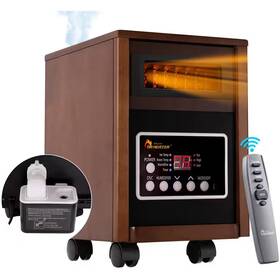 Dr Infrared Heater 705353767043 1500-watt Walnut Electric Cabinet Space With Dual Heating Force