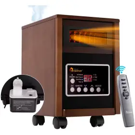 Dr Infrared Heater 705353767043 1500-watt Walnut Electric Cabinet Space With Dual Heating Force