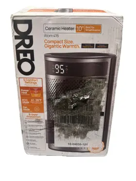 10-04030-101 Dreo 1500-watt 9.84 Inch Portable Ceramic Electric Convection Space Heater