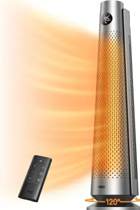 Dreo 810142851763 Whisper-quiet 30 Inch Space Heater With 5 Heat Levels And 8 Safety Features - Silver