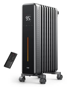 Dreo 810142854320 1500w Radiator Heater Portable Space Oil Filled With Remote Control - Gray