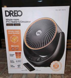 Dreo 810142857765 1500w Portable 3d Automatic Oscillating Ceramic Whole Room Ptc Heater