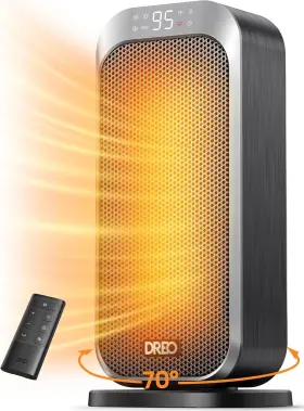 Dreo 850049246248 Quiet Space Heaters For Indoor Use Ptc Ceramic Heater With Thermostat