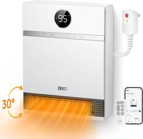 Dreo 94661757 1500w Wall-mounted Ceramic Heater Ultra-quiet Smart Control And Eco