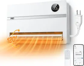 Dr-hsh009bs Dreo Wall-mounted Heater Smart Space For Bedroom Fortplug Overheat Protection